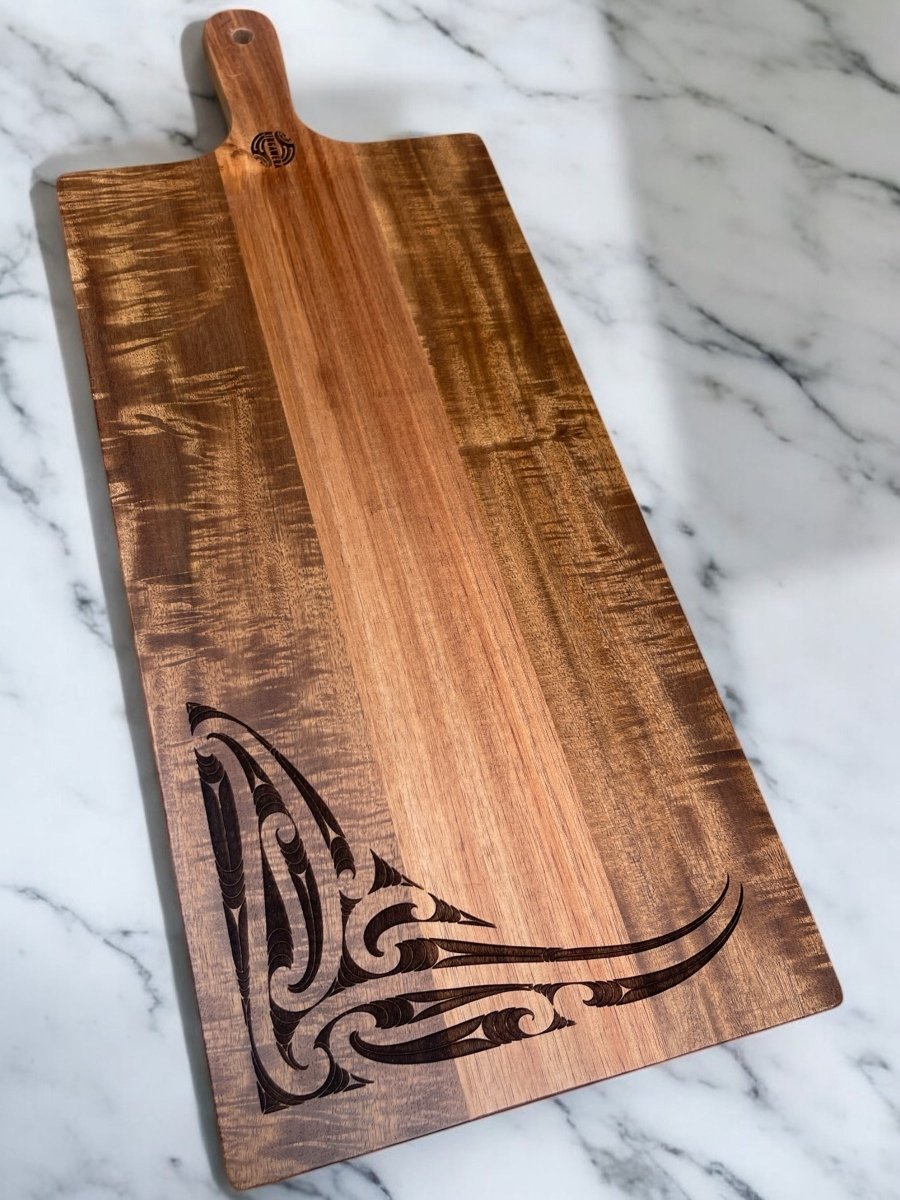 Moko Engraved Serving Board - Revolution Aotearoa