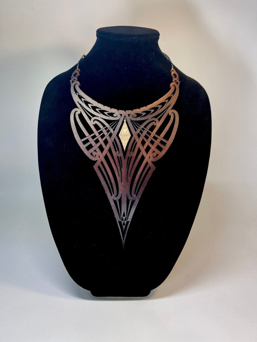 Raffle: "Kotahitanga" Leather Statement Neckpiece. - Revolution Aotearoa